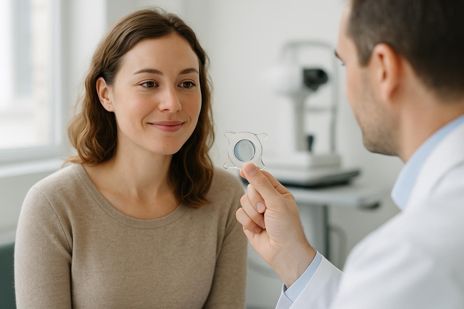 Implantable collamer lens placed inside the eye, an option for high myopia