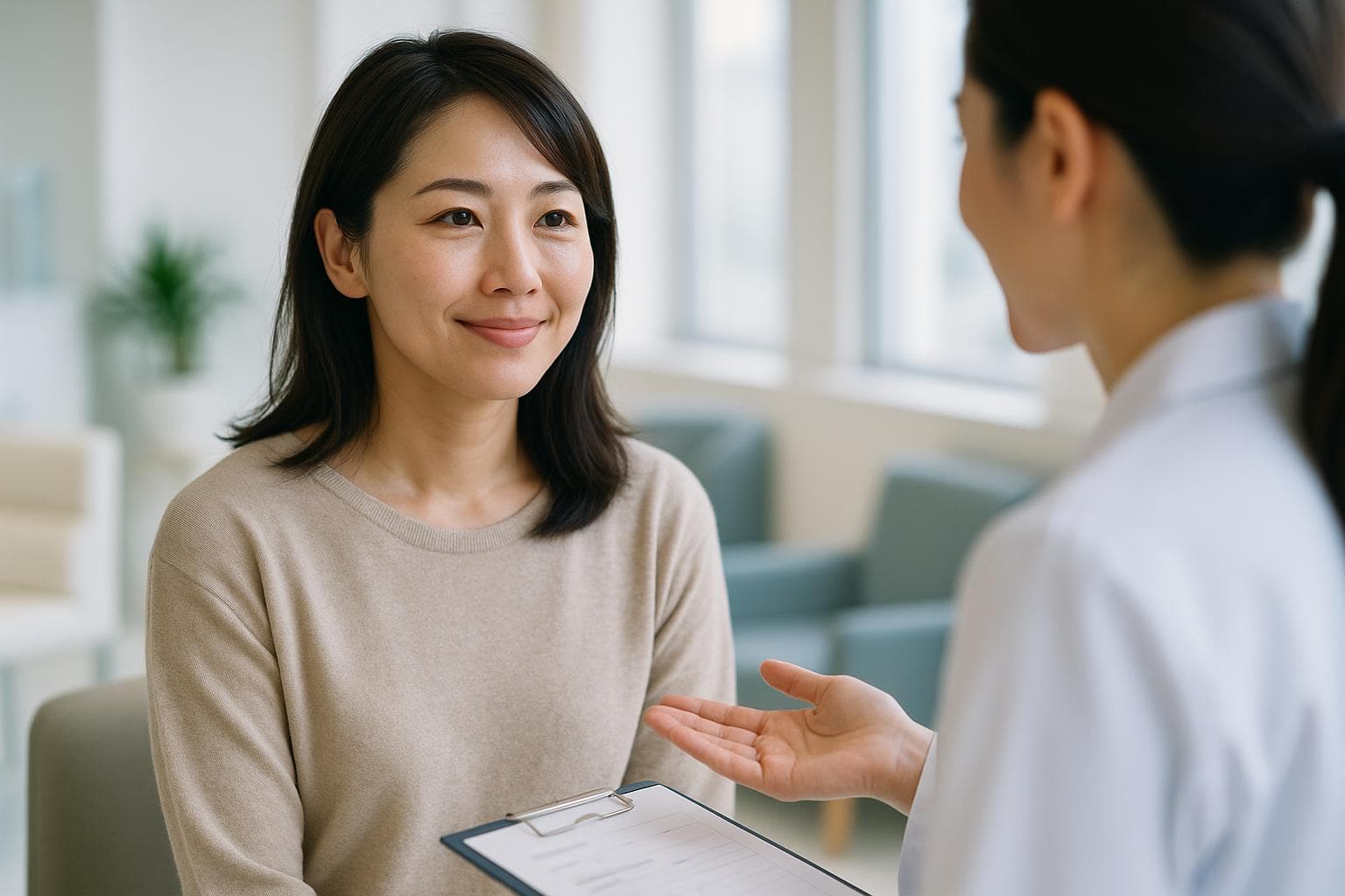 ヒーリング眼科で術前検査を受ける様子。滞在日数は検査と翌日検診を含めて計画する