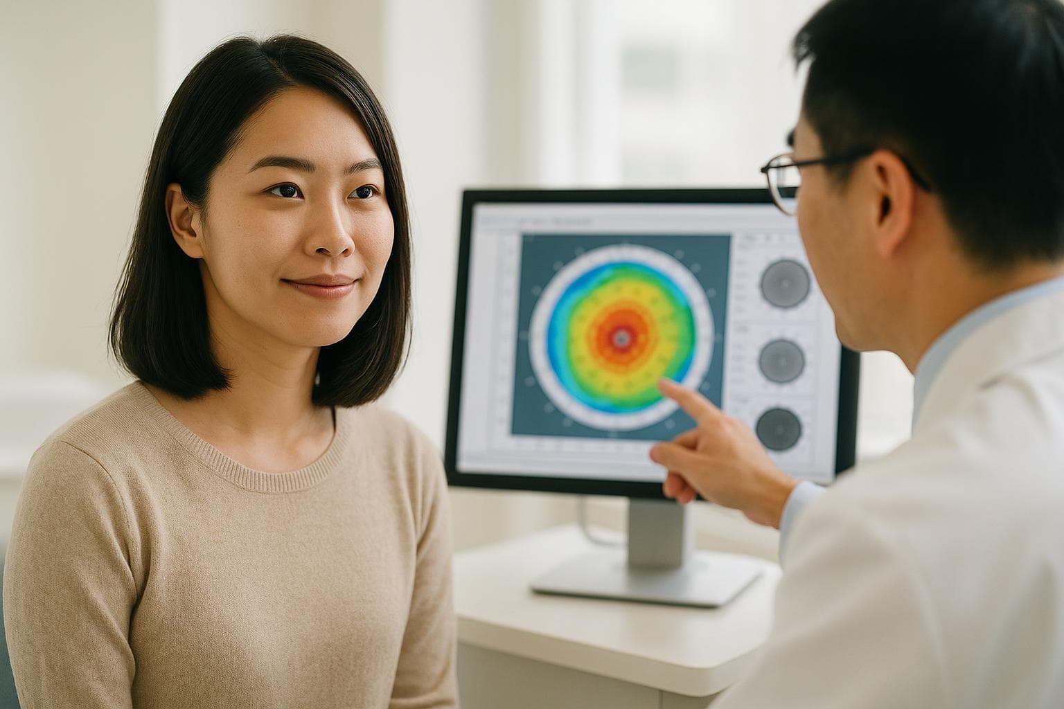 散光型 Toric ICL 人工水晶體與眼內植入示意
