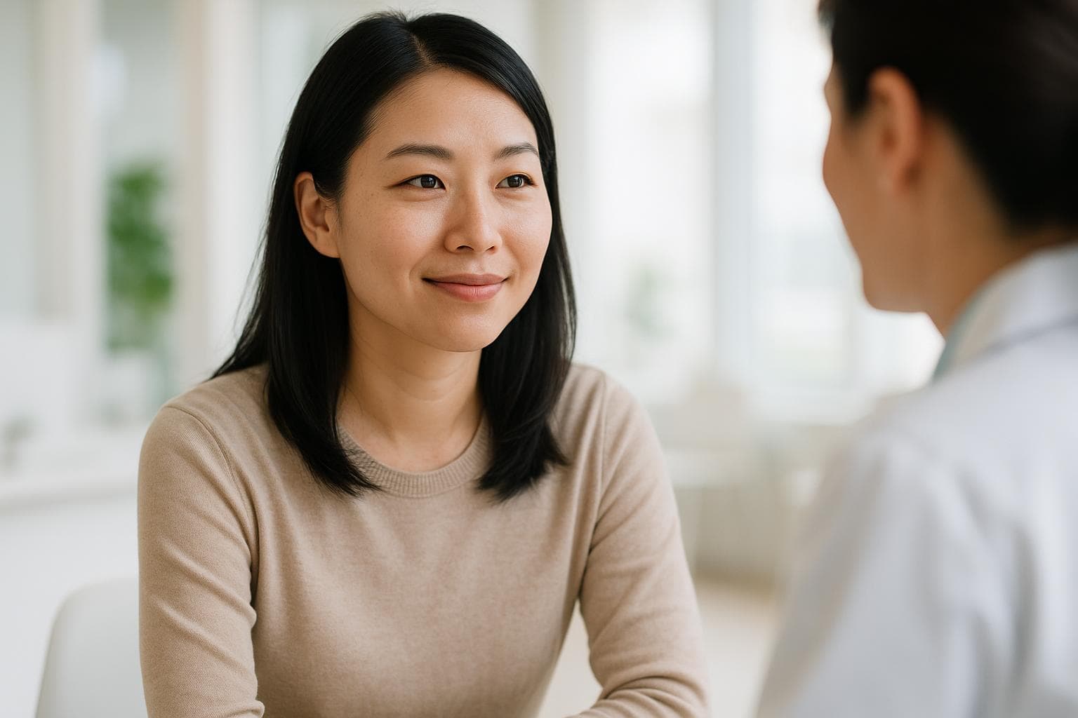 Healing 眼科櫃台，中文口譯人員為台灣患者提供諮詢