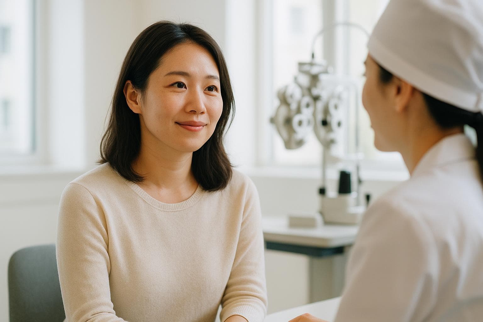 Healing 眼科接待櫃台，提供中文口譯與外國患者接待