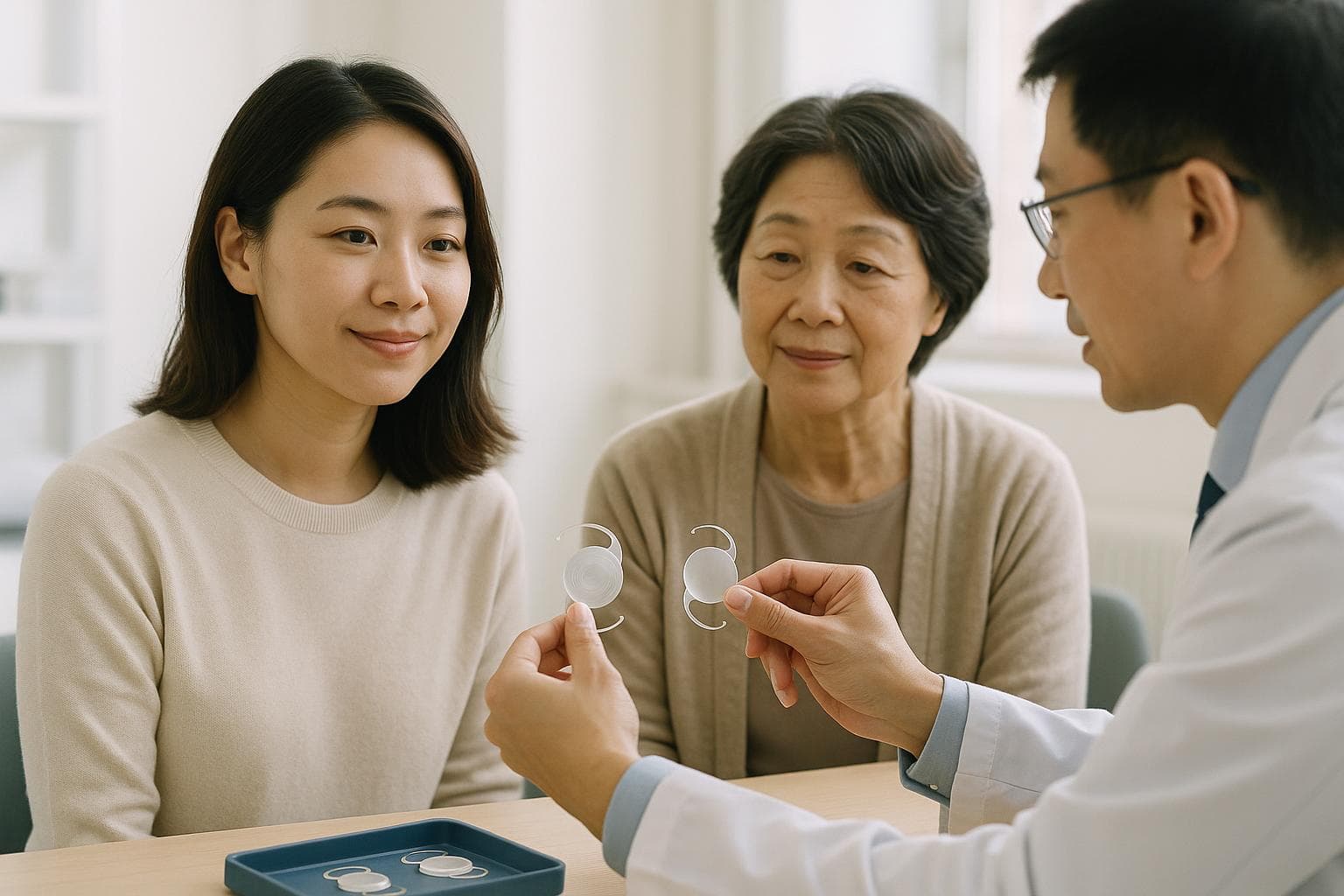 醫師說明單焦點、多焦點與 EDOF 人工水晶體的差異